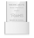 MW150US MERCUSYS N150 Мини Wi-Fi USB-адаптер, до 150 Мбит/с на 2,4 ГГц, 1 встроенная антенна, порт USB 2.0