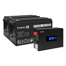297446 Комплект ИБП EX295994RUS + батарея 150Aч EX282990RUS 2шт (инвертор, синус, для котла, PF=1, настенный) ExeGate IdealSine SR-1500.LCD.2SH <1500VA/1500W