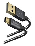 1081666 Кабель Hama Metal 00173625 USB (m)-micro USB (m) 1.5м черный