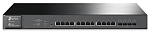 T1700X-16TS TP-Link 16-портовый 10G Smart коммутатор, 12 портов 10G Base-T, 4 слота 10G SFP+, Статическая маршрутизация, VLAN, SNMP, RMON, 1U 19-дюймовый