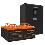 296644 Комплект ИБП EX296003RUS + батарея 80Aч EX285654RUS 4шт (инвертор, синус, для котла, настенный) ExeGate FineSine SX-3000.LCD.AVR.2SH.T <3000VA/2100W,