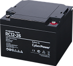 1000527463 Аккумуляторная батарея SS CyberPower RC 12-26 / 12 В 26 Ач Battery CyberPower Standart series RС 12-26, voltage 12V, capacity (discharge 20 h) 26Ah,