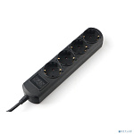PowerCube Удлинитель (PC-1B-3M) 3.0м, 4 розетки, 10А, без выключателя, черный графит