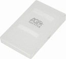 391076 Внешний корпус для HDD/SSD AgeStar SUBCP1 SATA USB2.0 пластик белый 2.5"