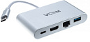 1000541857 Кабель-адаптер USB3.1 Type-CM-->HDMI+USB3.0+RJ45+PD charging VCOM <CU455>