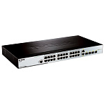 1232729 D-Link DES-3200-28/C1A Управляемый L2 коммутатор с 24 портами 10/100Base-TX, 2 портами 100/1000Base-X SFP и 2 комбо-портами 100/1000Base-T/SFP