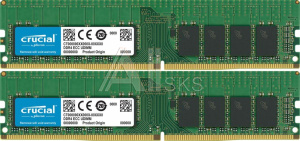 1000462396 Память оперативная Crucial 16GB Kit (8GBx2) DDR4 2666 MT/s (PC4-21300) CL19 SR x8 Unbuffered DIMM 288pin
