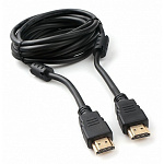 1879749 Cablexpert CCF2-HDMI4-10, Кабель HDMI 3м, v2.0, 19M/19M, черный, позол.разъемы, экран, 2 ферр кольца, пакет