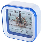 1863817 Perfeo Quartz часы-будильник "PF-TC-006", квадратные 10*10 см, штурвал