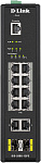 1000679791 Коммутатор D-LINK Коммутатор/ DIS-200G-12PS Managed L2 Industrial Switch 10x1000Base-T (8x1000Base-T PoE), 2x1000Base-X SFP, PoE Budget 123W, Surge 6KV, CLI, RJ45