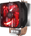 1000603928 Кулер для процессора/ Cooler Master Hyper H410R (100W, 4-pin, 136mm, tower, Al/Cu, red LED, fans: 1x92mm/34.1CFM/29dBA/2000rpm, 1700/1200/115x/AM4