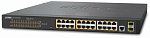 1000467371 коммутатор/ PLANET IPv4, 24-Port Managed 802.3at POE+ Gigabit Ethernet Switch + 2-Port 100/1000X SFP (300W)