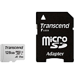 3201051 Карта памяти MICRO SDXC 128GB W/ADAP C10 TS128GUSD300S-A TRANSCEND