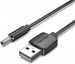 1000621500 Кабель Vention USB AM/DC-jack 3.5мм M - 1м Чёрный