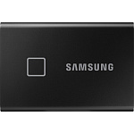 1000689206 Внешние HDD и SSD/ Samsung External SSD T7 Touch, 2000GB, Touch ID, Type-C, USB 3.2 Gen2, R/W 1050/1000MB/s, 85x57x8mm, Black (12 мес.)