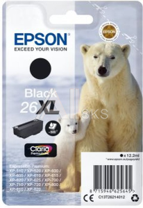 C13T26214012 Картридж Epson I/C (b) XP600/7/8_XL pigment new