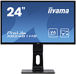 23,6" Iiyama ProLite XB2481HS-B1 1920x1080 VA LED 16:9 6ms VGA DVI HDMI 12M:1 3000:1 178/178 250cd HAS Pivot Tilt Swivel Speakers Black