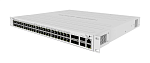CRS354-48P-4S+2Q+RM MikroTik Cloud Router Switch 354-48P-4S+2Q+RM with 48 x Gigabit RJ45 LAN (all PoE-out), 4 x 10G SFP+ cages, 2 x 40G QSFP+ cages, RouterOS L5, 1U rackm