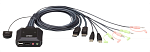 CS22DP-AT ATEN 2-Port USB DisplayPort Cable KVM Switch with Remote Port Selector