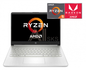 1401464 Ноутбук HP 14s-fq0034ur Ryzen 5 3500U/8Gb/SSD256Gb/AMD Radeon Vega 8/14"/IPS/FHD (1920x1080)/Windows 10/silver/WiFi/BT/Cam
