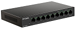 D-Link DES-1009MP/A1A, L2 Unmanaged Switch with 8 10/100Base-TX ports and 1 10/100/1000Base-T port (8 PoE ports 802.3af/802.3at(30W), PoE budget 117W)
