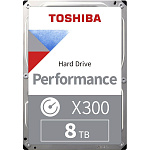 1000639446 Жесткий диск/ HDD Toshiba X300 SATA3 8Tb 3.5" 7200 256Mb RTL (analog HDWR180UZSVA, HDWR180EZSTA)