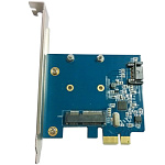 1922060 Контроллер ORIENT A1061S-MS, PCI-Ex1 v2.0, SATA3.0 6Gb/s, 2-port int: mSATA + SATA, ASM1061 chipset, oem (30288)