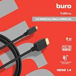 817228 Кабель аудио-видео Buro HDMI 1.4 HDMI (m)/Micro HDMI (m) 3м. черный (MICROHDMI-3M)