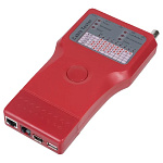 11052672 Cabeus CT-SLT-5-1 Тестер для витой пары, коаксиала, телефона, USB, 1394 (батарея в комплекте, светодиод состояния)