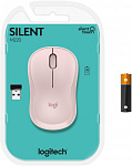 1548664 Мышь Logitech Silent M220-ROS розовый оптическая (1000dpi) silent беспроводная USB для ноутбука (3but)
