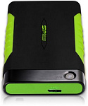 1002774 Жесткий диск Silicon Power USB 3.0 2Tb SP020TBPHDA15S3K A15 Armor 2.5" черный/зеленый