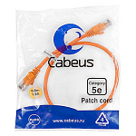 11051990 Cabeus PC-UTP-RJ45-Cat.5e-0.5m-OR-LSZH Патч-корд U/UTP, категория 5е, 2xRJ45/8p8c, неэкранированный, оранжевый, LSZH, 0.5м