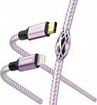 1398704 Кабель Hama 00187201 USB Type-C (m)-Lightning (m) 1.5м фиолетовый