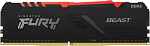 1808890 Память DDR4 16Gb 3600MHz Kingston KF436C18BBA/16 Fury Beast RGB RTL Gaming PC4-28800 CL18 DIMM 288-pin 1.35В single rank с радиатором Ret