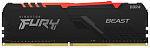 KF436C17BBA/8 Kingston 8GB 3600MHz DDR4 CL17 DIMM FURY Beast RGB