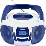1211527 Аудиомагнитола Telefunken TF-CSRP3498B синий/белый 3Вт/CD/CDRW/MP3/FM(dig)/USB/BT