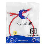 1733002 Cabeus PC-UTP-RJ45-Cat.5e-0.5m-RD-LSZH Патч-корд U/UTP, категория 5е, 2xRJ45/8p8c, неэкранированный, красный, LSZH, 0.5м