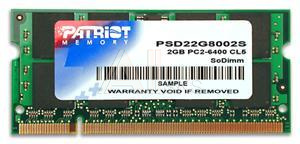 3204471 Модуль памяти для ноутбука SODIMM 2GB DDR2-800 PSD22G8002S PATRIOT