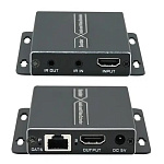 11015117 ORIENT VE045IR-2.0, HDMI 4K extender (Tx+Rx), активный удлинитель до 60 м по витой паре Cat6, HDMI 2.0, 4K@60Hz, HDCP2.2, дополнительный выход HDMI, п