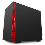 NZXT CA-H210I-BR H210i Mini ITX Black/Red Chassis with Smart Device 2, 2x120mm Aer F Case Fans, 1xLED Strip - гарантия 1 год