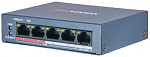 Hikvision DS-3E0105P-E/M(B) 4 RJ45 100M PoE с грозозащитой 6кВ; 1 Uplink порт 100М Ethernet: бюджет PoE 35Вт; поддерживают режим передачи до 250м; таб