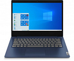 1480079 Ноутбук Lenovo IdeaPad 3 14IIL05 Core i3 1005G1 4Gb SSD128Gb Intel UHD Graphics 14" TN FHD (1920x1080) Windows 10 Home blue WiFi BT Cam (81WD0102RU)