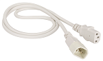 LAN-PP13/14-1.0-WH Шнур питания C13-C14, 3х0.75, 220В, 10А, белый, 1 метр