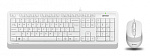 1147556 Клавиатура + мышь A4Tech Fstyler F1010 клав:белый/серый мышь:белый/серый USB Multimedia (F1010 WHITE)