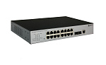 1000735772 Коммутатор/ Managed L2 Switch 16x1000Base-T, 2x1000Base-X SFP, RJ45 Console, 19" w/brackets