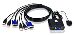 CS22U-AT ATEN 2-Port USB VGA Cable KVM Switch with Remote Port Selector (CS22U-A7)