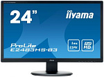 1008352 Монитор Iiyama 24" ProLite E2483HS-B3 черный TN+film LED 1ms 16:9 HDMI M/M матовая 1000:1 250cd 170гр/160гр 1920x1080 D-Sub DisplayPort FHD 3.5кг