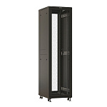 Шкаф Hyperline TTBR-4762-DD-RAL9004 напольный 19-дюймовый, 47U, 2277x600х1200 мм (ВхШхГ), передняя и задняя распашные перфорированные двери (75%), руч Шкаф Hyperline TTBR-4762-DD-RAL9004 напольный 19-дюймовый, 47U, 2277x600х1200 мм (ВхШхГ), передняя и задняя распашные перфорированные двери (75%), руч