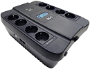 Источник бесперебойного питания Powercom Back-UPS SPIDER, Line-Interactive, LCD, AVR, 750VA/450W, 8xSchuko outlets (4 surge & 4 batt), USB, black (14