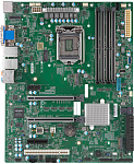 1000496091 Системная плата MB Supermicro X11SCA-F-O, 1xLGA 1151, E-2100/2200, Core i9/i7/i5/i3, C246, 4xDDR4 Up to 128GB Unbuffered ECC/non-ECC UDIMM, 1 PCI-E